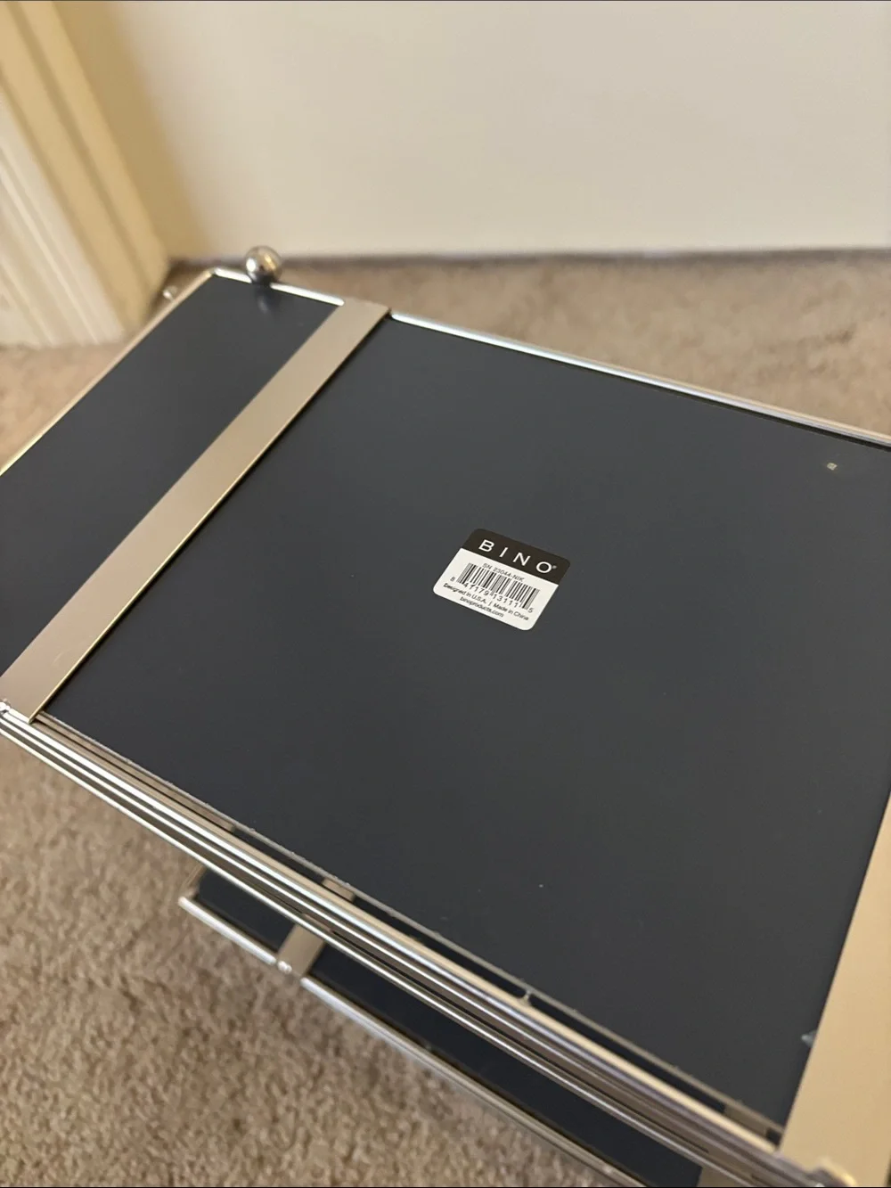 Two shelf mirrored organizer display